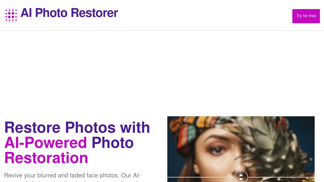 AI photo restorer