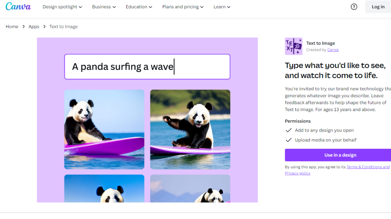 Canva Text to Image