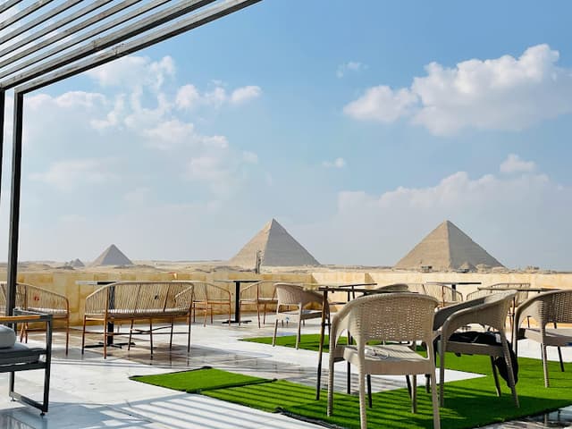 Golden mask pyramids view