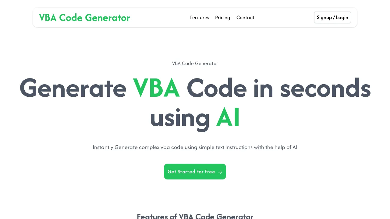 VBA Code Generator