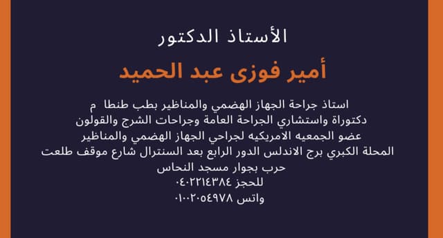 الاستاذ الدكتور امير فوزى