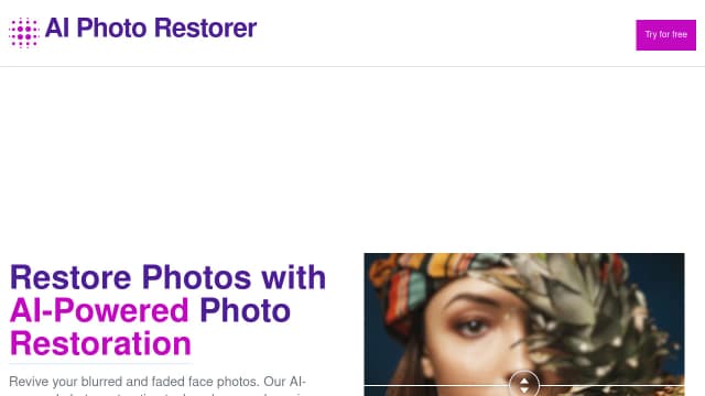 AI photo restorer