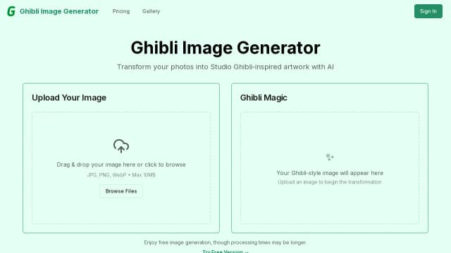 Ghibli Image Generator